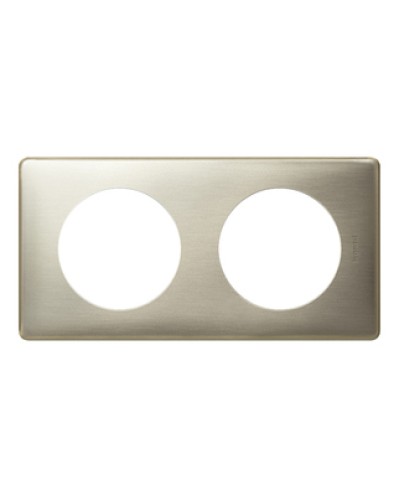 Рамка 2 поста титан Celiane Legrand 068902 в Ноябрьске Аксессуары для кабель-канала Pintop.ru